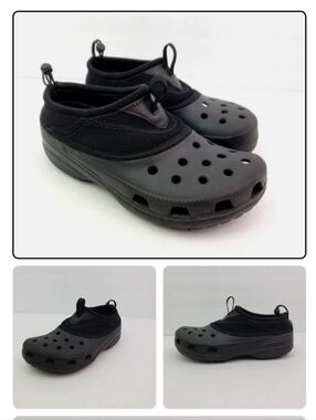 Crocs Boulder Colorado Classic Womens Sz 11 Mens Sz 9 Black Water Clog Shoes